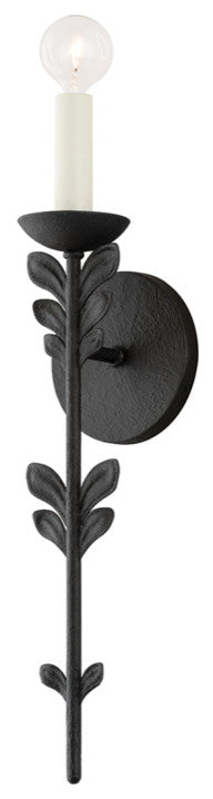 Troy Lighting Florian 1-Light Wall Sconce, Black Iron, B4411-BI
