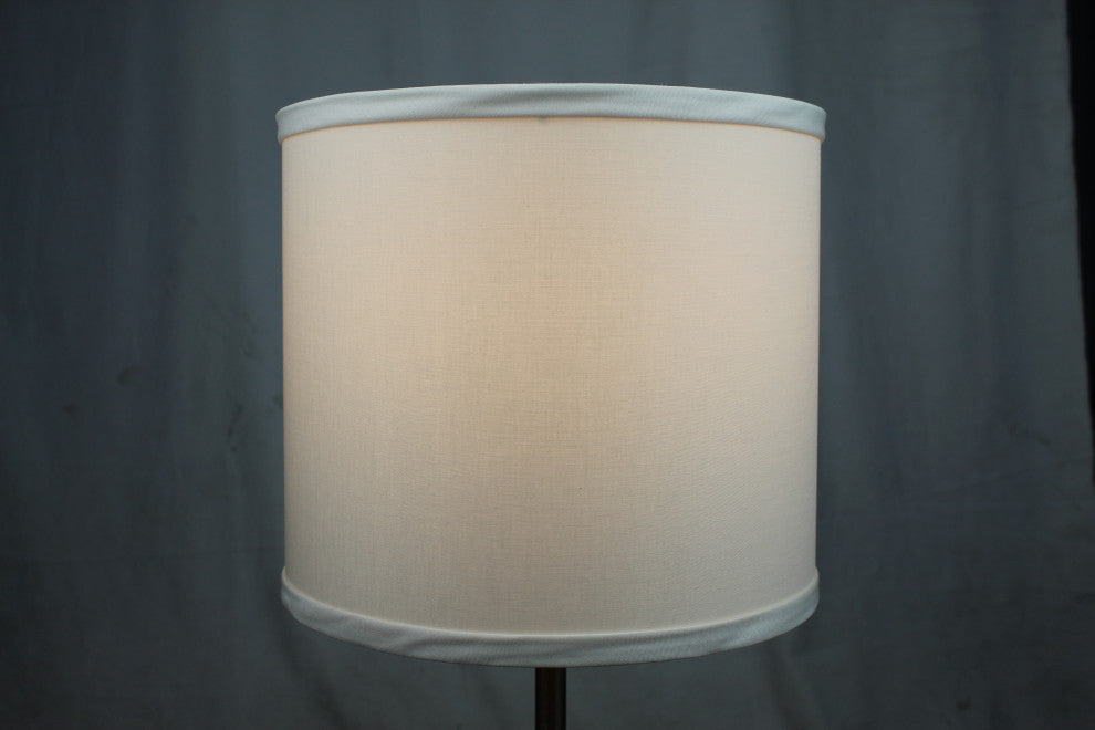 Fenchel Shades 10"x10"x9" Spider Attachment Drum Lamp Shade, Linen Ivory