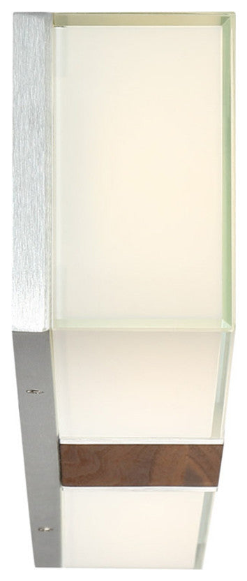 Vigo 27" LED Bathroom Vanity and Wall-Light 3000K, Dark Walnut