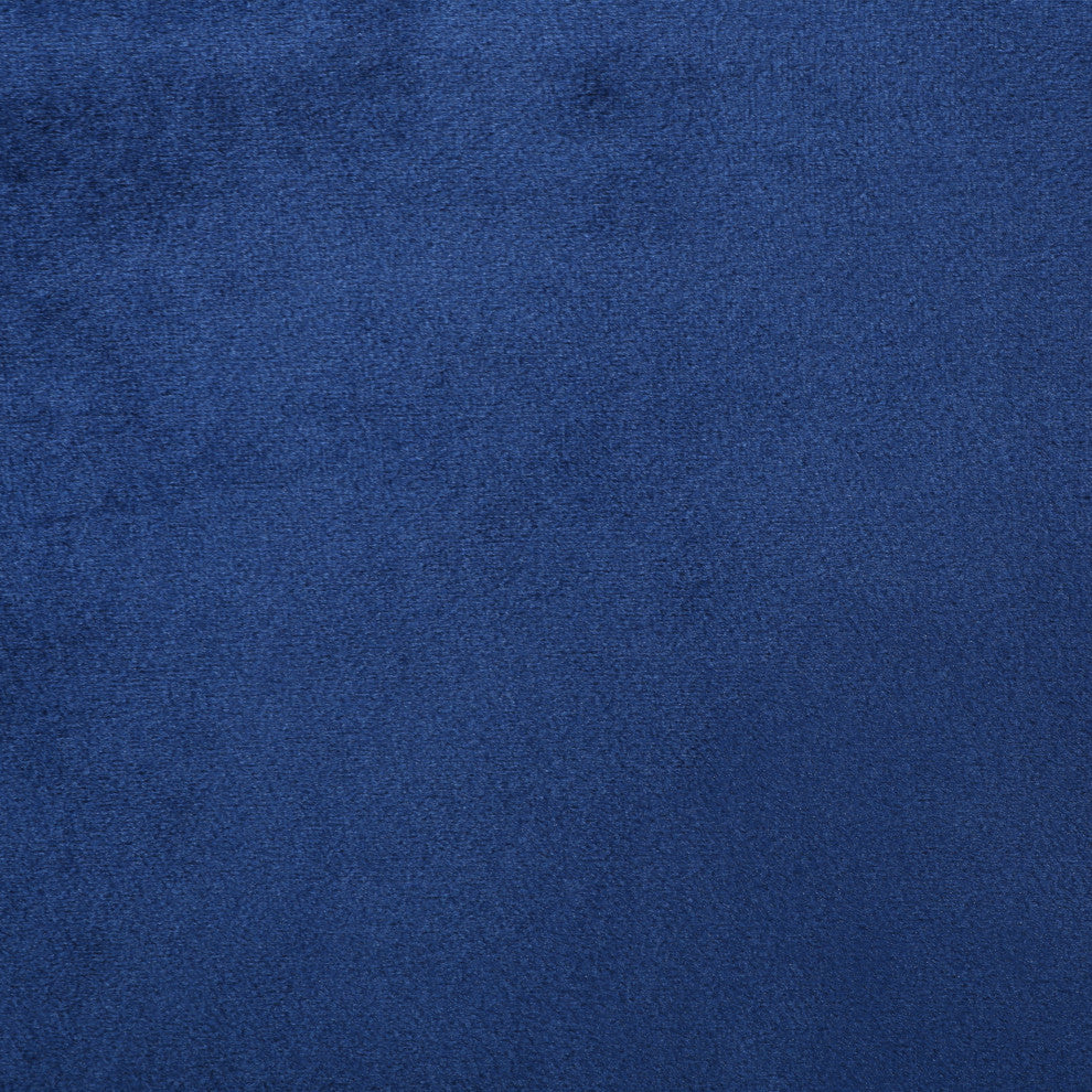 GDF Studio Kalani Tufted New Velvet Ottoman, Navy Blue