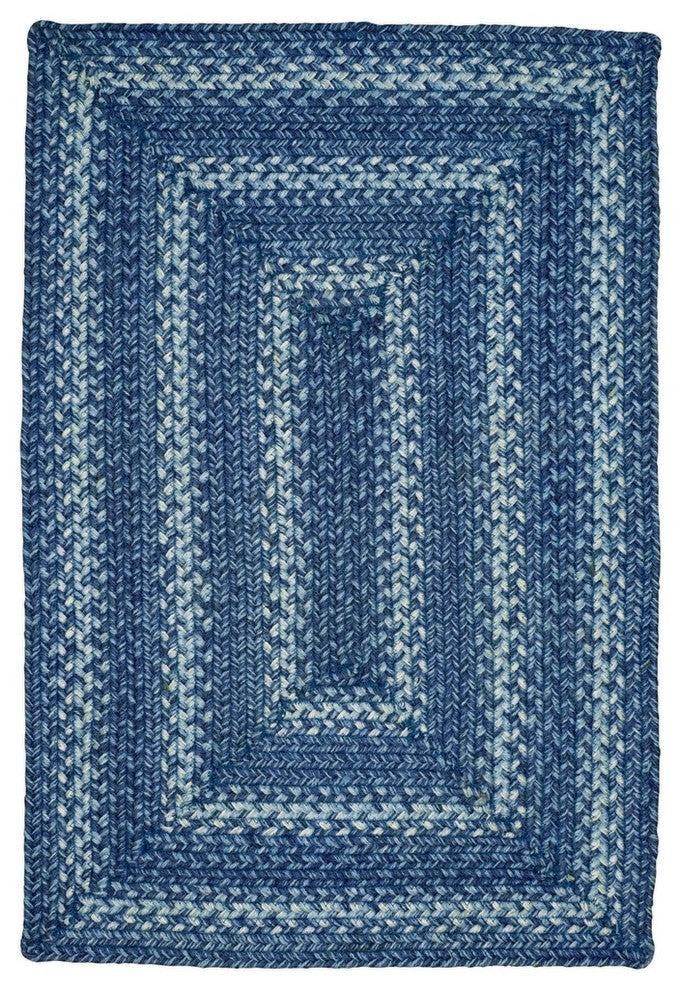 Homespice Decor Denim Jute Braided Rug 27"x45" Oval