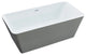 67" Acrylic Roll-Top Flatbottom Non-Whirlpool Bathtub, White