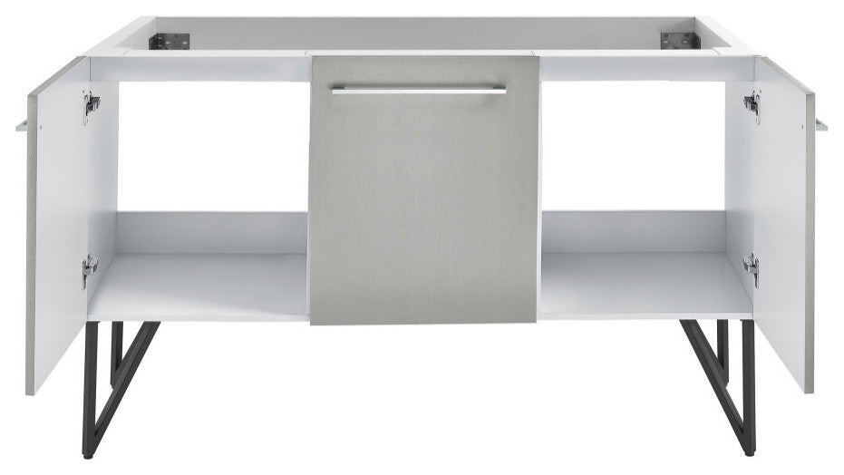 Annecy 60 Brushed Grey Bathroom Vanity Cabinet Only, SM-BV236