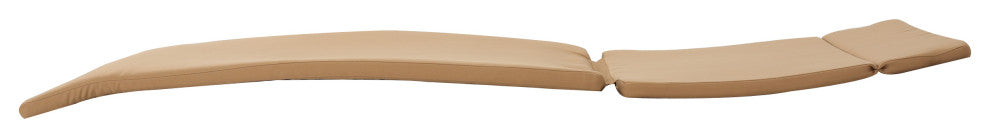 GDF Studio Albany Outdoor Chaise Lounge Cushion, Set of 2, Caramel