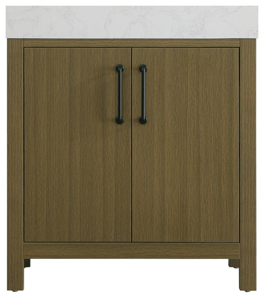 Home Living 30" Single Bathroom Vanity, Chestnut Brown
