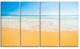 "Long Waves on Sand under Blue Sky" Wall Artwork, 4 Panels
