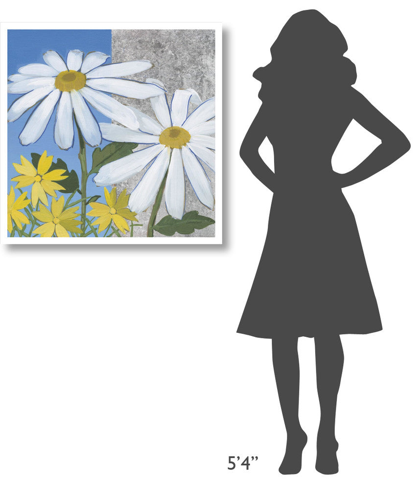 "Summer Garden II Silver" Digital Paper Print by Kathrine Lovell, 32"x32"