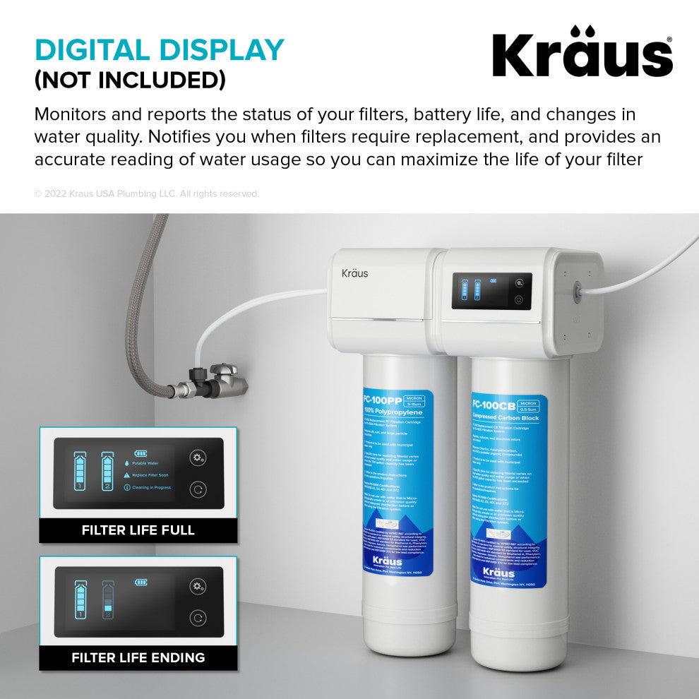 Purita 2-Stage Carbon Water Filtration, White