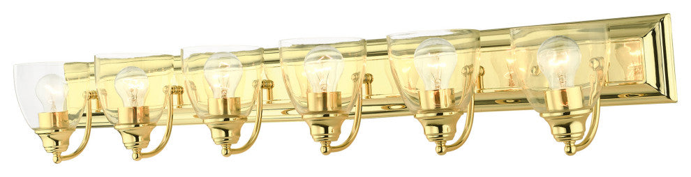Polished Brass Transitional, Colonial, Vanity Sconce