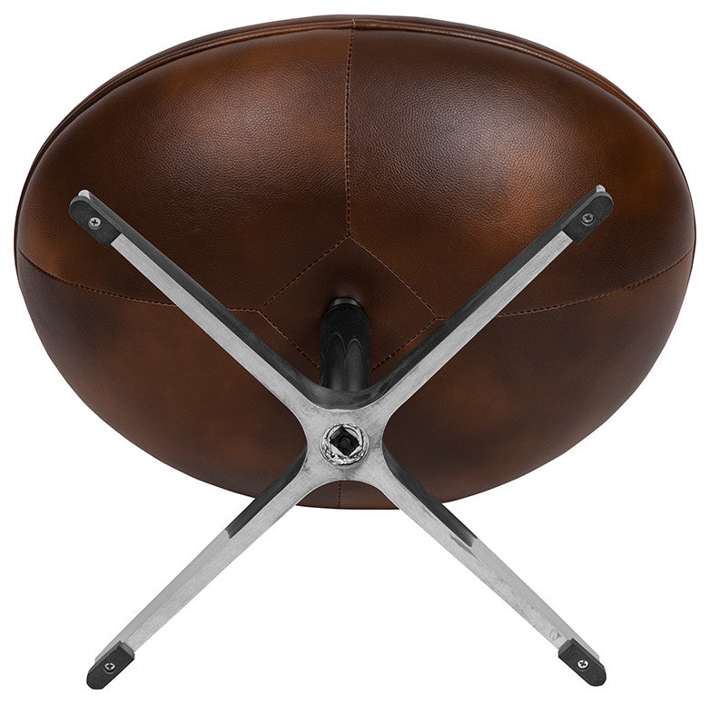 Bomber Jacket LeatherSoft Saddle Wing Ottoman