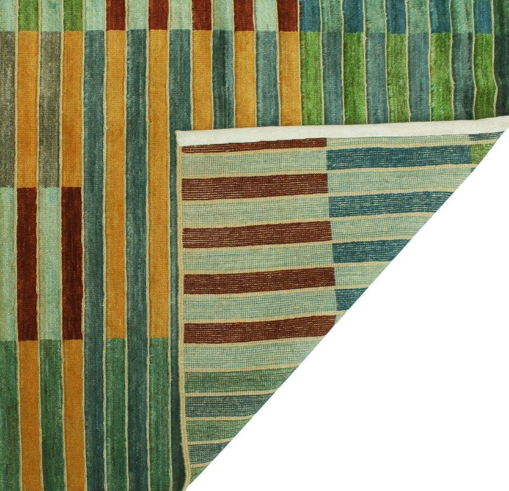 High-Low Chobi Galiya Blue Rug, 8'7x11'6