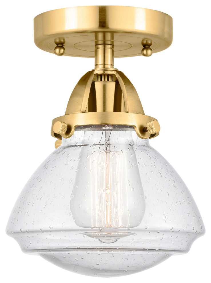 INNOVATIONS 288-1C-SG-G324-LED 1-Light Semi-Flush Mount Satin Gold