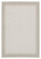 8"x10" Ivory and Gray Bordered Indoor Outdoor Area Rug