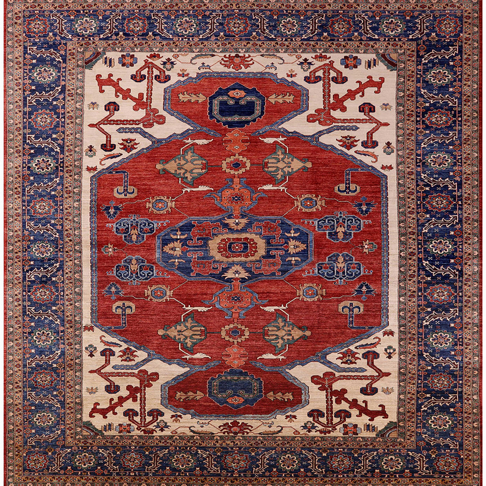 Ahgly Company Indoor Square Mid-Century Modern Area Rugs, 3' Square