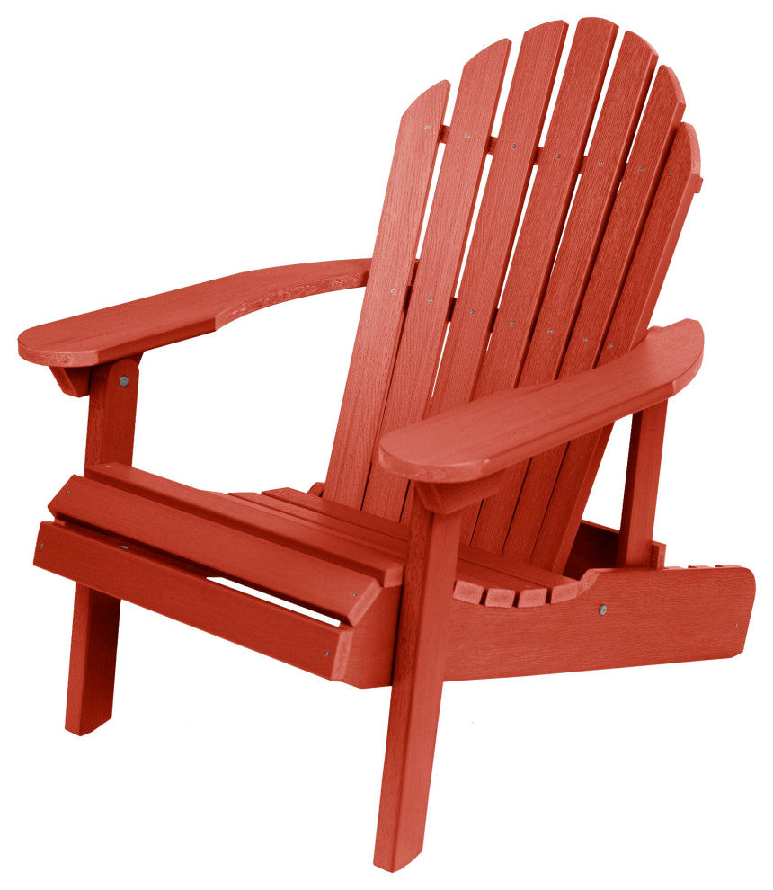 Merrow Folding & Reclining Adirondack Chair, Red