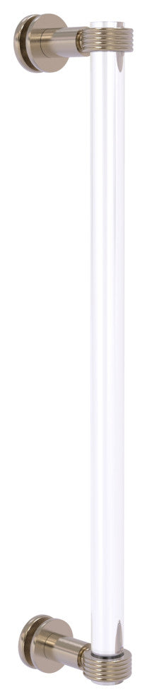 Clearview 18" Single Side Groovy Accent Shower Door Pull, Antique Pewter
