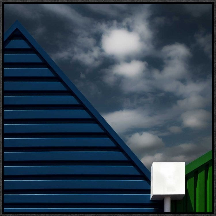 "Water Collector" Framed Canvas Giclee by Gilbert Claes, 23x23"