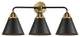 Innovations 288-3W-BAB-M13-BK 3 Light Vanity Light, Black Antique Brass