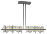 Hildene Large LED Pendant, Black Finish, Vintage Platinum Accent