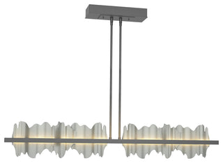 Hildene Large LED Pendant, Black Finish, Vintage Platinum Accent