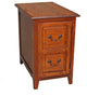 Leick Furniture Shaker Wood Cabinet End Table in Medium Oak