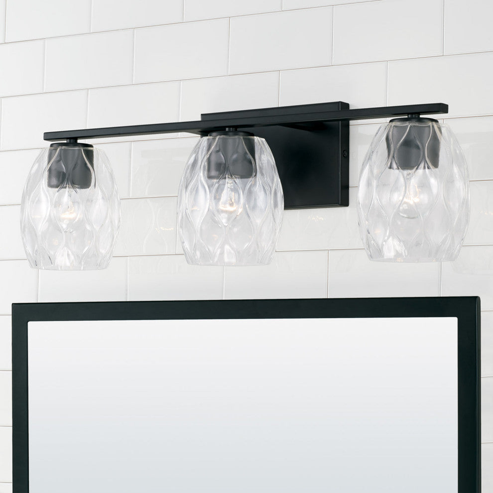 Capital Lighting 145331-525 Lucas 3 Light 24"W Bathroom Vanity - Matte Black