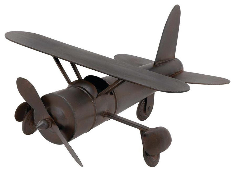 Brown Airplane Vintage Sculpture