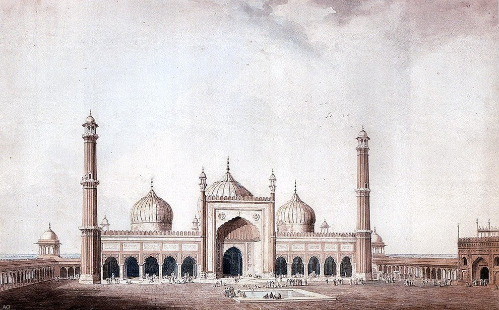 William R A The Jama Masjid Delhi, 18"x27" Wall Decal