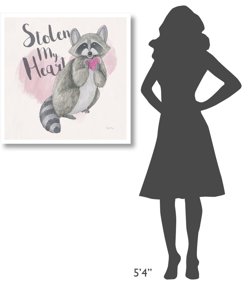 "My Furry Valentine I Sq" Digital Paper Print by Elyse DeNeige, 32"x32"