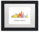 'Corpus Christi Texas Wb-1' Matted Framed Art, Black Frame, White Matte, 14x11
