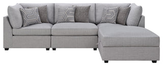 Cambria 4-piece Upholstered Modular Sectional Sofa Grey