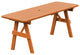 Pressure Treated Pine Traditional Picnic Table, Cedar Stain, 8 Foot, With Umbrella Hole
