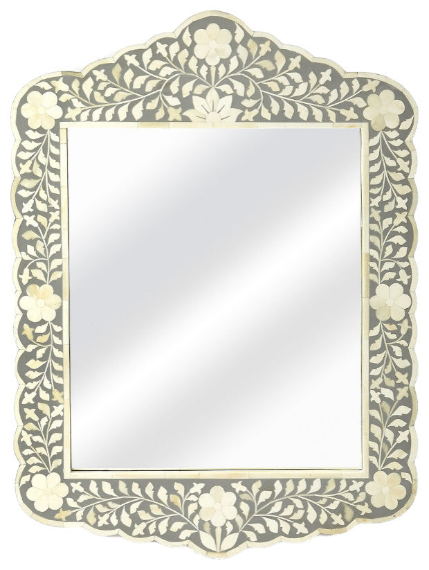 Butler Vivienne Gray Bone Inlay Wall Mirror
