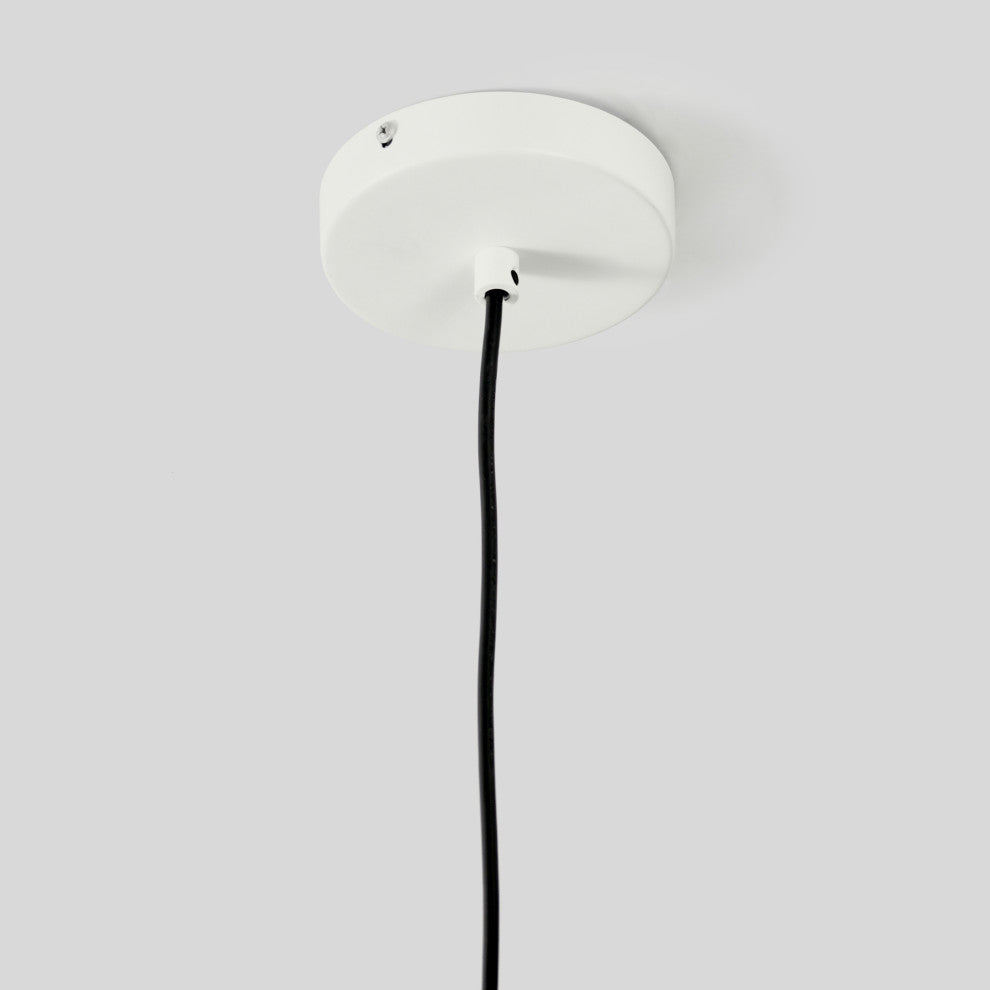 Quaid 1-Light Woven Pendant By Kosas Home, White