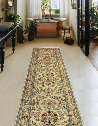Pak-Persian Elinor Ivory/Rose Runner, 2'6x11'9