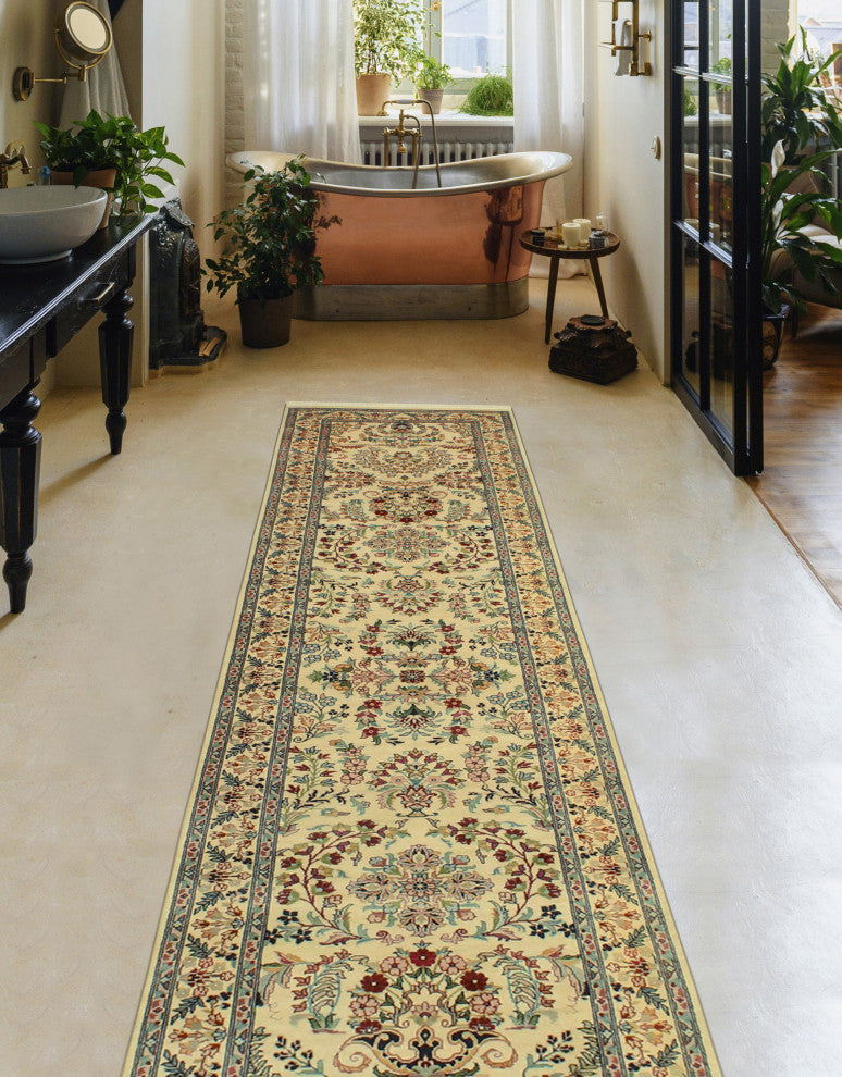 Pak-Persian Elinor Ivory/Rose Runner, 2'6x11'9