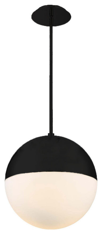 Punk 14" Round LED Pendant 3500K, Black