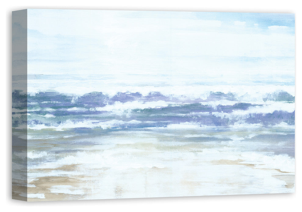 Blue Beach Waves 16x24 Canvas Wall Art