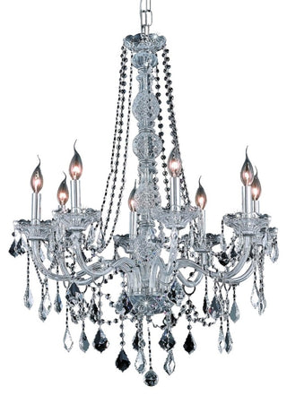 Verona 8-Light Chrome Chandelier, Crystal: Royal Cut