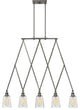 Gatsby Polished Antique Nickel 5 Light Large Linear