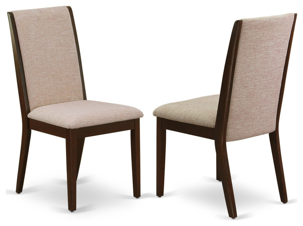 5-Piece Set, 4 Chairs and Butterfly Leaf Table, High Back and Mahogany Finish