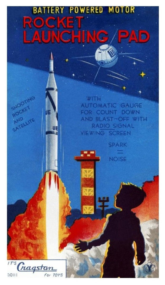 "Rocket Launching Pad" Digital Paper Print by Retrorocket, 19"x32"