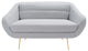 Safavieh Couture Belladonna Mid-Century Loveseat, Light Grey