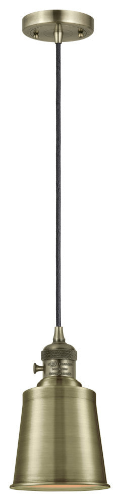 Innovations 201CSW-AB-M9-AB 1 Light Mini Pendant, Switch, Antique Brass