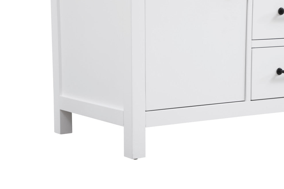 Home Living 54" Double Bathroom Vanity, White