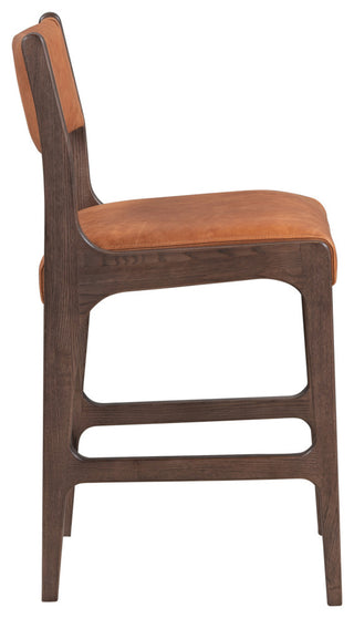 Kosas Home Wayne Top Grain Leather Stool, Counter Stool