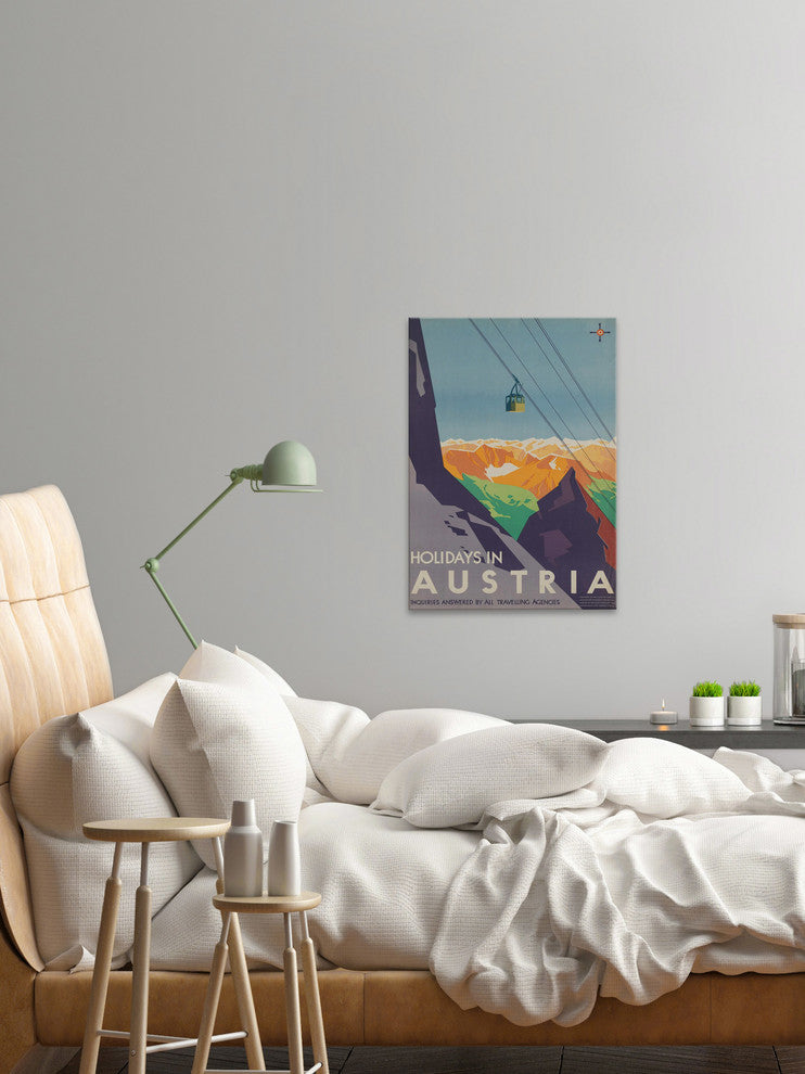 "Holidays in Austria" Painting Print on Wrapped Canvas, 16"x24"