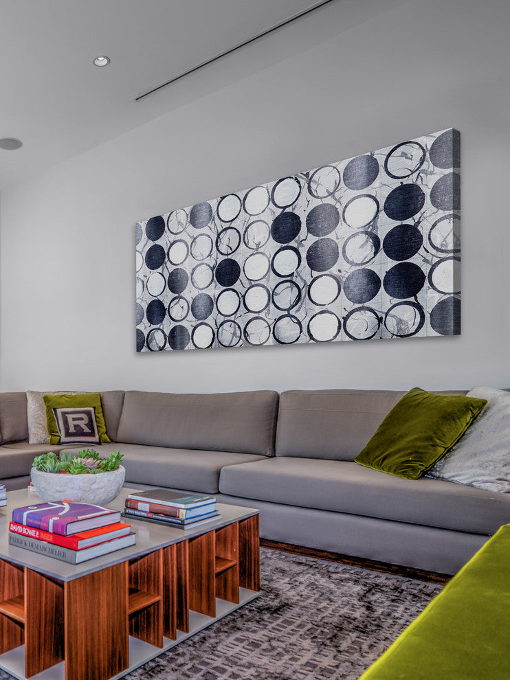 "Aesthetic Circles" Painting Print on Wrapped Canvas