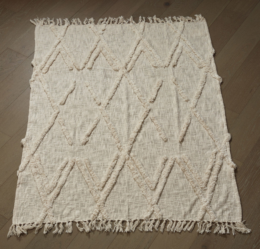 Tufted Diamond Throw Blanket