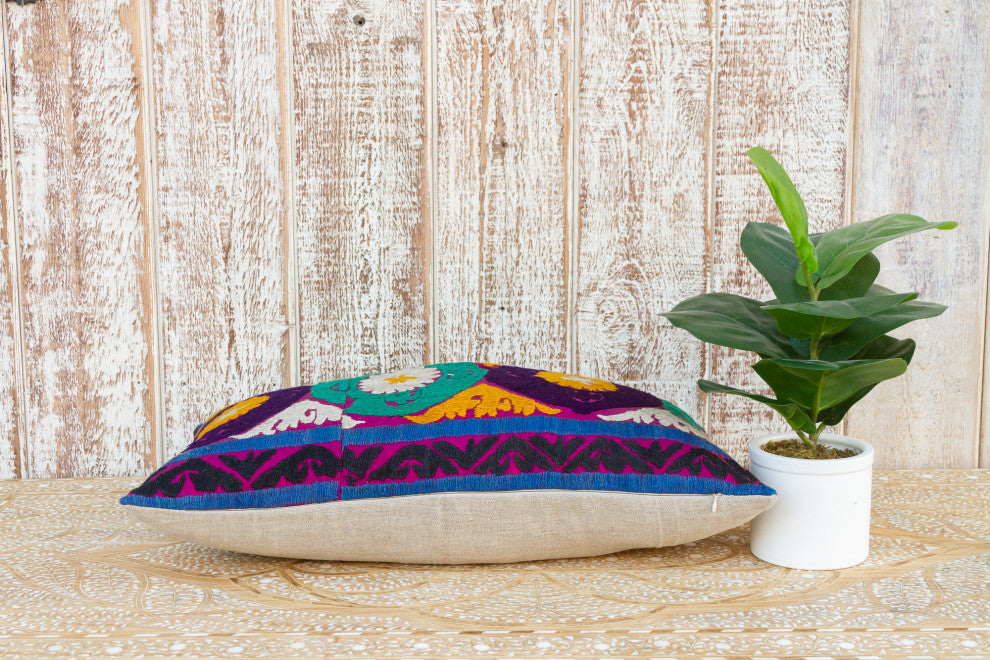 Kaderli Nurata Suzani Lumbar Pillow
